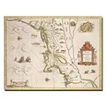Trademark Fine Art Joan Blaeu Map of New Belgium and New England Canvas Art 35x47 Inches