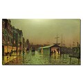 Trademark Fine Art John Grimshaw Liverpool Docks Canvas Art 14x24 Inches