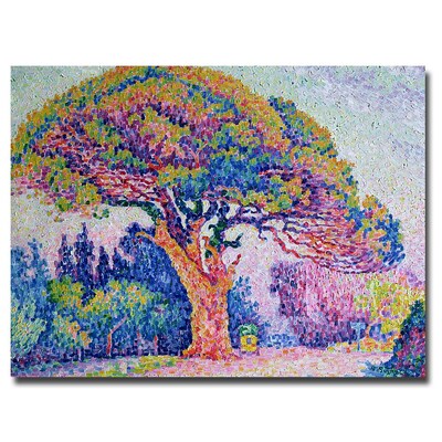 Trademark Fine Art Paul Signac The Pine Tree at St.Tropez, 1909 Canvas Art 24x32 Inches