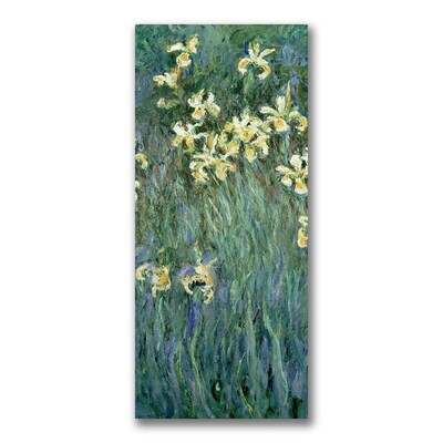 Trademark Fine Art Claude Monet The Yellow Irises Canvas Art 12x24 Inches