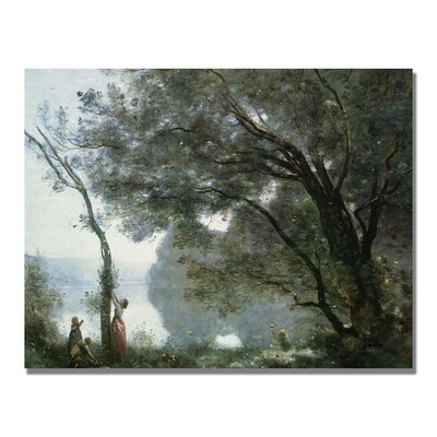 Trademark Fine Art Jean Baptiste Corot Souvenir of Montefontaine Canvas.