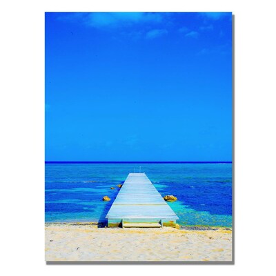 Trademark Fine Art Preston Beach-Pier Canvas Art 24x32 Inches