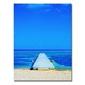 Trademark Fine Art Preston Beach-Pier Canvas Art 24x32 Inches