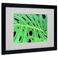 Kathie McCurdy Tropical Leaf Matted Framed Art - 11x14 Inches - Wood Frame