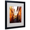 Kathy Yates Campo de Fiori Alley Matted Framed Art - 11x14 Inches - Wood Frame