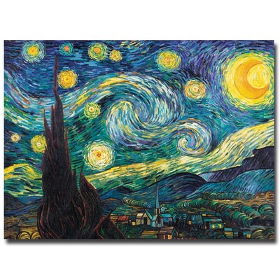 Trademark Fine Art Vincent van Gogh Starry Night Canvas Art 35x47 Inches