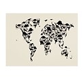 Trademark Fine Art Michael Tompsett Dinosaur World Map Canvas Art 16x24 Inches