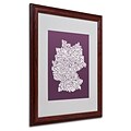 Michael Tompsett MULBERRY-Germany Regions Map Framed - 16x20 Inches - Wood Frame