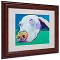 Pat Saunders-White Fritz Framed Matted Art - 11x14 Inches - Wood Frame