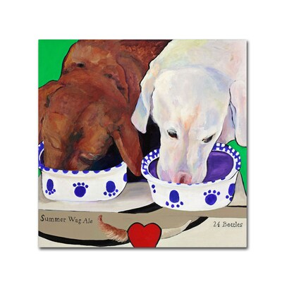 Trademark Fine Art Pat Saunders Summer Wag Ale Canvas Art 18x18 Inches