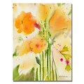 Trademark Fine Art Shelia Golden Orange Flowers Canvas Art 18x24 Inches