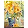 Trademark Fine Art Sheila Golden Bouquet in Yellow Canvas Art 35x47 Inches