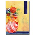 Trademark Fine Art Red Vase by Sheila Golden-Ready to Hang Canvas Art 24x32 Inches