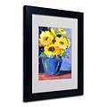 Trademark Fine Art Sheila Golden Sunflowers II Matted Art Black Frame 11x14 Inches