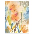 Trademark Fine Art Shelia Golden Tropical Orange Flowers Canvas Art 24x32 Inches