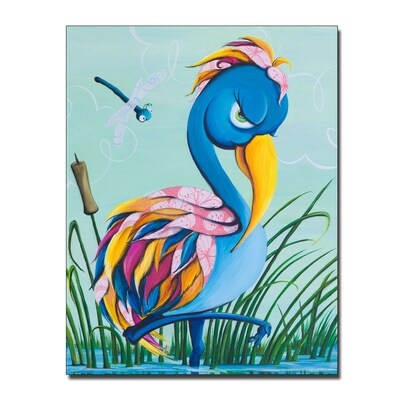 Trademark Fine Art Sylvia Masek Showbird Canvas Art 14x14 Inches