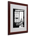 Sally Gall Views of Paris Framed Matted Art - 16x20 Inches - Wood Frame