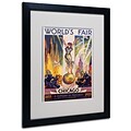 Trademark Fine Art Glen Sheffer Worlds Fair Chicago Matted Art Black Frame 16x20 Inches