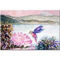 Trademark Fine Art Wendra Hummingbirds Joy Canvas Art Ready to Hang 24x32 Inches