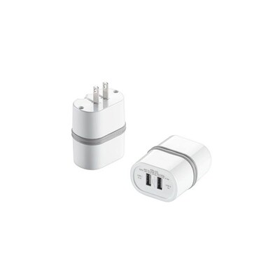 Conair® LectronicSmart™ Dual-USB Wall Charger; White