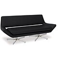 Office Star Ave Six® Faux Leather Love Seat; Black