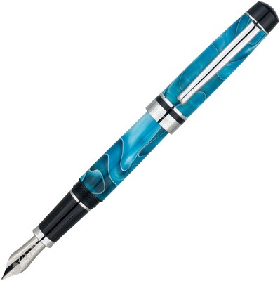Monteverde® Prima™ Fountain Pen, Broad Nib, Turquoise Swirl