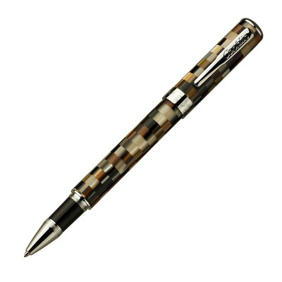 Conklin® Stylograph Mosaic Pattern Rollerball Pen, Brown/White