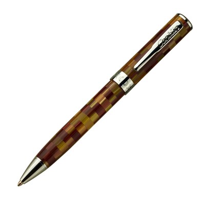 Conklin® Stylograph Mosaic Pattern Ballpoint Pen, Brown/Red