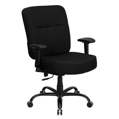 Belnick Hercules™ Series Fabric Office Chair with Arms and Extra Wide Seat, Black