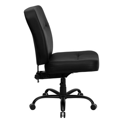 Belnick Hercules™ Series Leather Office Chair with Extra Wide Seat, Black