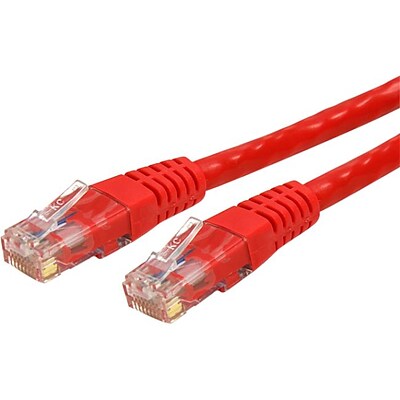 Startech 50 Cat 6 Molded RJ45 UTP Gigabit Cat6 Patch Cable; Red