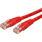 Startech 50' Cat 6 Molded RJ45 UTP Gigabit Cat6 Patch Cable; Red