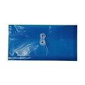 JAM Paper® #10 Plastic Envelopes with Button and String Tie Closure, 5 1/4 x 10, Deep Blue Poly, 12/pack (1241688)