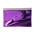 JAM Paper® 6.125 x 9.5 Booklet Foil Envelopes with Self-Adhesive Closure, Purple, 25/Pack (1323286)