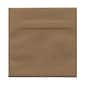 JAM Paper® 5.5 x 5.5 Square Invitation Envelopes, Brown Kraft Paper Bag, 25/Pack (46317108)
