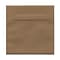 JAM Paper 6 x 6 Square Invitation Envelopes, Brown Kraft Paper Bag, 25/Pack (LEKR502)