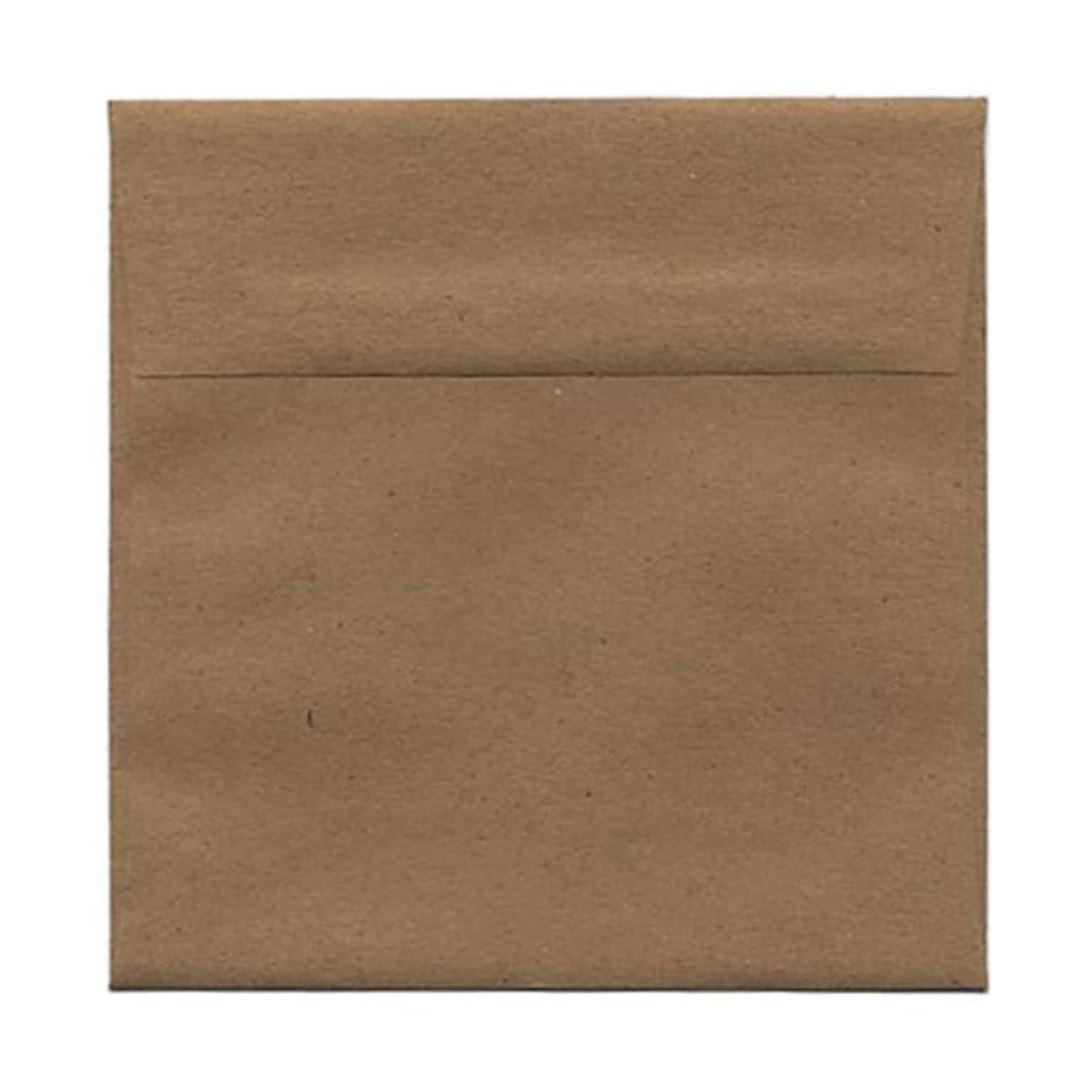 JAM Paper® 5.5 x 5.5 Square Invitation Envelopes, Brown Kraft Paper Bag, 25/Pack (46317108)