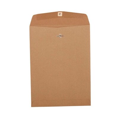 JAM Paper Open End Clasp Catalog Envelope, 9 x 12, Brown, 25/Pack (563120849)