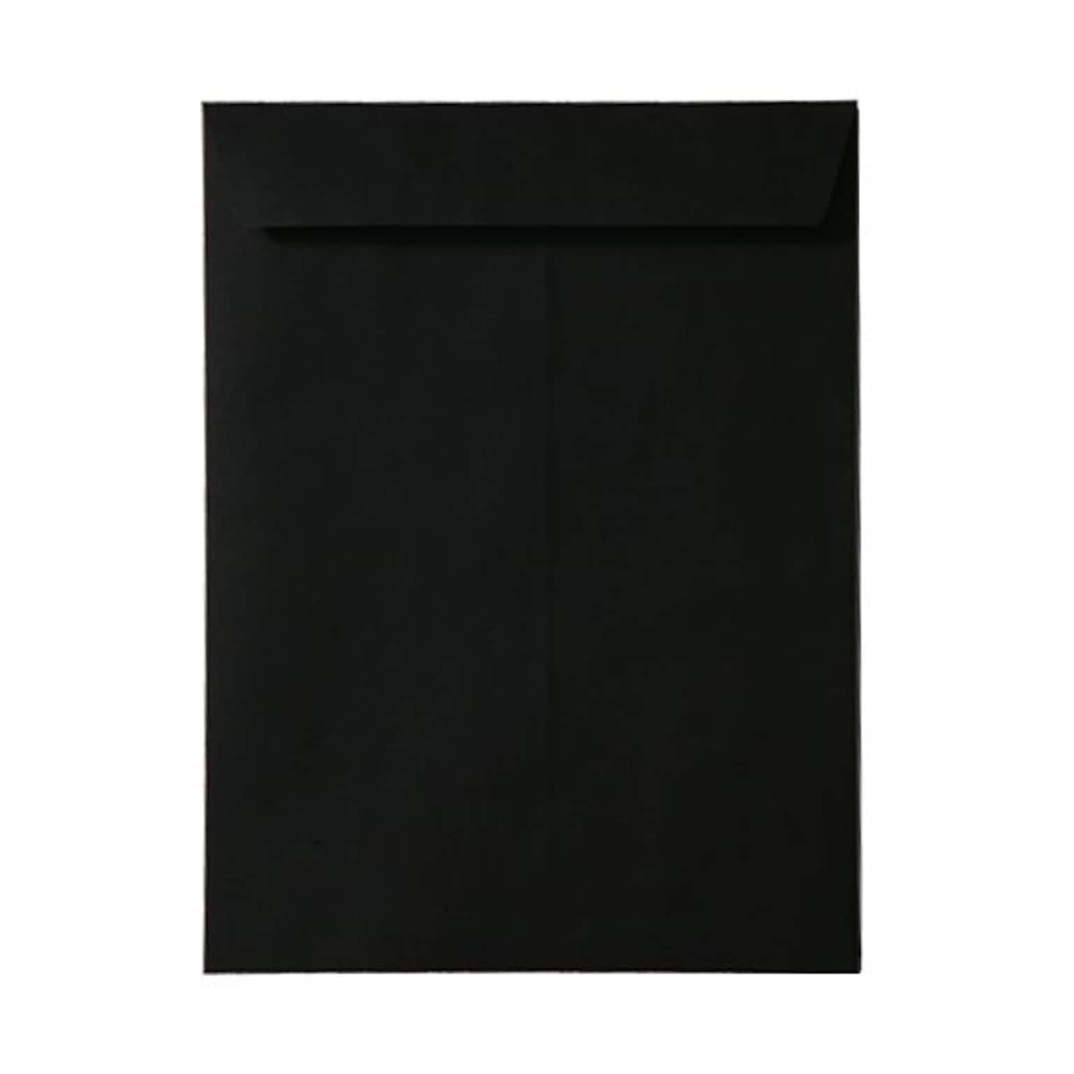 JAM Paper Open End Catalog Envelope, 9 x 12, Black, 100/Box (V01225)