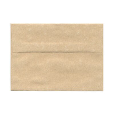 JAM Paper A7 Parchment Invitation Envelopes, 5.25 x 7.25, Brown Recycled, 25/Pack (35311)