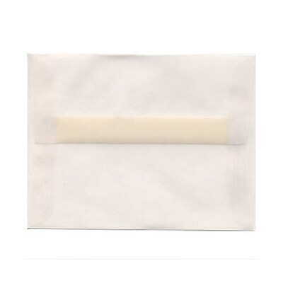 JAM Paper A2 Translucent Vellum Invitation Envelopes, 4.375 x 5.75, Clear, 25/Pack (53794)