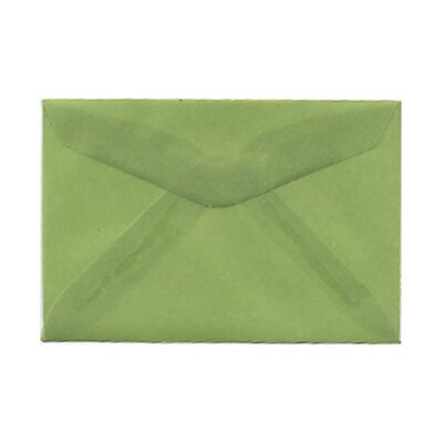 JAM Paper® 3Drug Translucent Vellum Mini Envelopes, 2.3125 x 3.625, Leaf Green, 25/Pack (1591587)