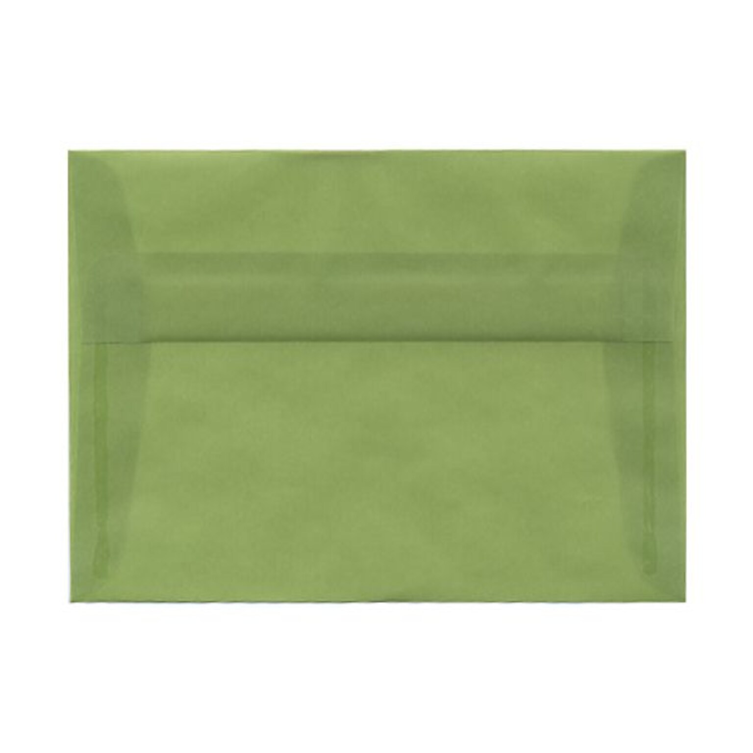 JAM Paper A7 Translucent Vellum Invitation Envelopes, 5.25 x 7.25, Leaf Green, 25/Pack (PACV703)