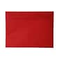 JAM Paper 9 x 12 Booklet Translucent Vellum Envelopes, Primary Red, 25/Pack (1592187)