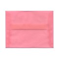 JAM Paper® A2 Translucent Vellum Invitation Envelopes, 4.375 x 5.75, Blush Pink, 25/Pack (PACV618)