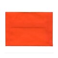 JAM Paper® 4Bar A1 Translucent Vellum Invitation Envelopes, 3.625 x 5.125, Orange, 25/Pack (1591617)