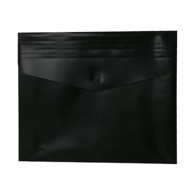 JAM Paper® Plastic Envelopes with Hook & Loop Closure, 2 Expansion, Letter Booklet, 9.75 x 13, Bl