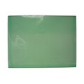 JAM Paper® Plastic Envelopes with Hook & Loop Closure, 1 Expansion, Letter Booklet, 9.75 x 13, Green Poly, 12/pack (218V1GR)