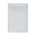 JAM Paper® Plastic Envelopes with Tuck Flap Closure, Open End, 4 1/8 x 6, Clear Poly, 12/Pack (15417