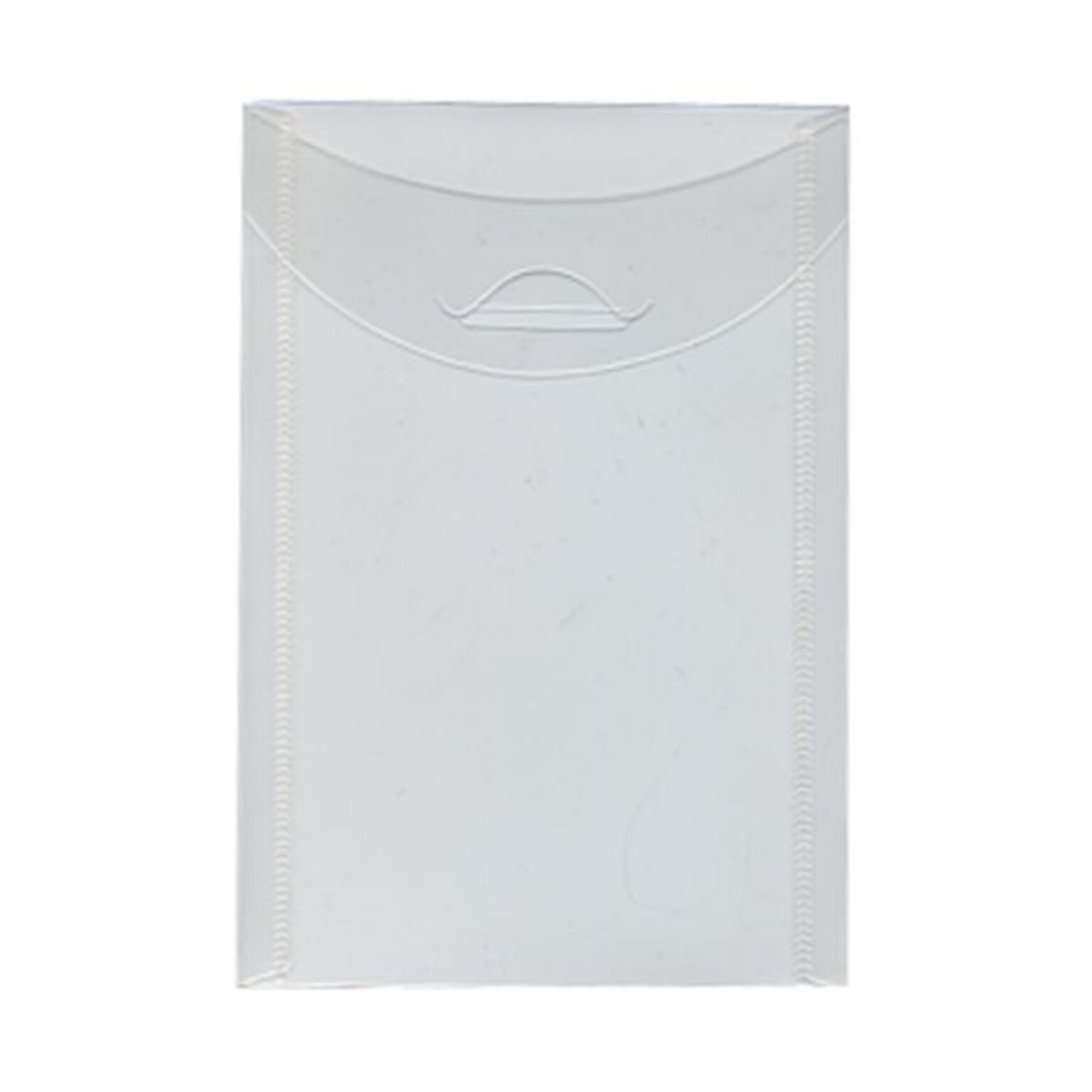 JAM Paper® Plastic Envelopes with Tuck Flap Closure, Open End, 4 1/8 x 6, Clear Poly, 12/Pack (1541745)